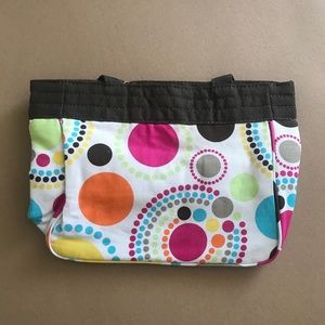 Thirty-One Demi Purse in multicolored polka dot
